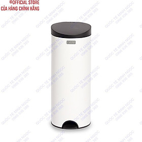 Mua Thùng rác tròn đạp chân cỡ trung màu trắng 15L_MNRPL1-904_Quốc Tế Minh Ngọc