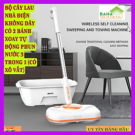 Mua BỘ CÂY LAU NHÀ ĐIỆN KHÔNG DÂY CÓ 2 BÁNH XOAY TỰ ĐỘNG PHUN NƯỚC 3 TRONG 1 (CÓ XÔ VẮT)  BAHAMAR  Phù hợp dùng: Phòng khách  phòng ngủ  văn phòng  nhà bếp