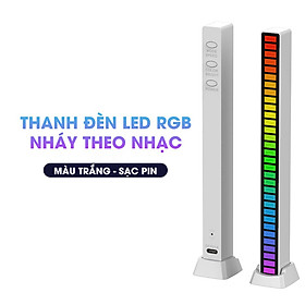 Mua Thanh đèn LED RGB nháy theo nhạc cảm ứng âm thanh 32 hạt LED 16 triệu màu không app dùng trang trí máy tính  decor phòng  gắn trong ô tô