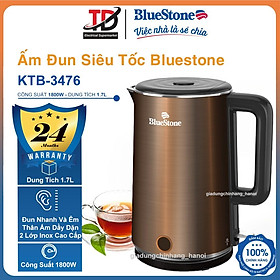Mua Ấm Đun Siêu Tốc Bluestone KTB-3476  2 Lớp Inox Dầy Dặn 1.7Lit - 1800w  Hàng Chính Hãng