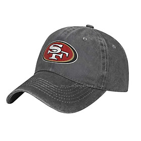 San Francisco 49ers Logo Chất lượng thời trang Mũ denim Mũ dệt kim Mũ bóng chày Color: Baseball cap Black Size: One Size