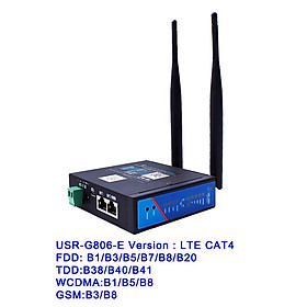 Ethernet công nghiệp Bộ chuyển đổi WLAN WiFi sang 4G LTE Bộ định tuyến VPN di động USR-G806