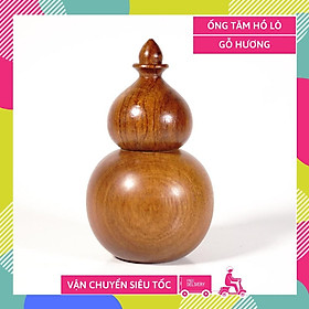 Hình ảnh Ống tăm gỗ hương HỒ LÔ ống đựng tăm đẳng cấp nguyên khối - Cao 12cm