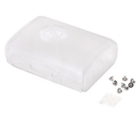 Clear Enclosure Case Shell Cover Box Support Fan For Raspberry Pi 2 Model B+