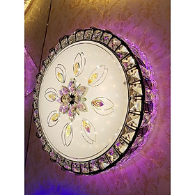 Mua ĐÈN MÂM ỐP TRẦN PHA LÊ- THỦY TINH CAO CẤP