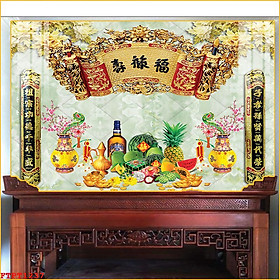 Mua Tranh Decal Dán Tường Phòng Thờ Tổ Tiên Cửu Huyền Thất Tổ Phúc Lộc Thọ Nhiều Kích Thước-Tranh Đại Long Sài Gòn