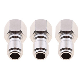 3Pieces Stainless Steel 15mm Female to 3/8 Quick Release Connector for Pressure
