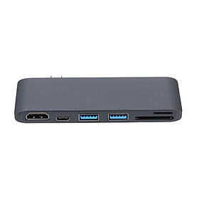 Bộ Chuyển Đổi Đầu Đọc Thẻ SD / TF Loại C USB 3.0 Hub Sang 4K * 2k 30Hz HD Cho Macbook Pro Nintendo