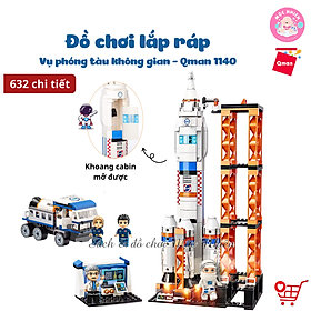 Đồ chơi lắp ráp, xếp hình Qman 1140 - Vụ phóng tàu không gian - Bộ lớn 632 mảnh ghép - Cho bé từ 6 tuổi