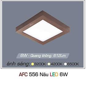 Mua Đèn led ốp trần Anfaco AFC 556 viền nâu - Hàng chính hãng
