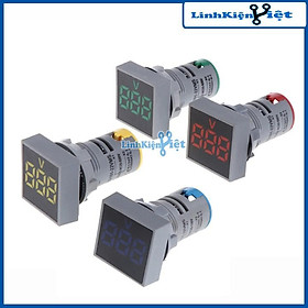 Mua Đèn Báo Điện Áp Xoay Chiều AD16-22DSV Thế 24-500VAC - Mặt Vuông