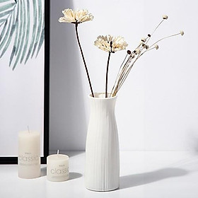 Mua Bình lọ hoa nhựa THẮT EO phong cách Bắc Âu - Hoa giả lụa trang trí nhà đẹp  sự kiện  đám cưới