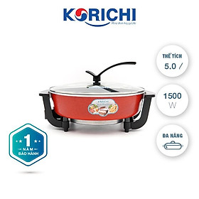 Mua Nồi lẩu điện Korichi - KRC-3559 - 5.0L 1500W - Bảo hành 12 tháng (2 màu đỏ  ghi