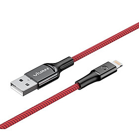Cáp Sạc Nhanh Lightning (Apple) VIVAN VZL10 – Sạc và Truyền Dữ Liệu 2in1, Tự Động Ngắt, Chất Liệu Dây Dù, Nguồn Điện 2.4A - HÀNG CHÍNH HÃNG