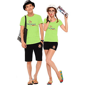Bộ Áo Thun Đôi One Heart - Màu Xanh Chuối