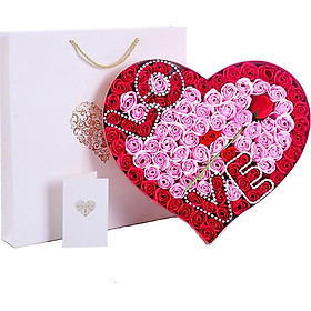 I'M HUA HUA birthday gift girl wedding anniversary Valentine's Day gift to send girlfriend to wife creative gift confession 99 rose gift box