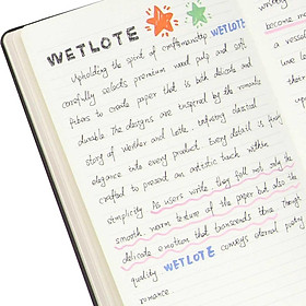 Wetlote Sổ Bìa Giấy A5 212tr - Xanh Đen WGA5X403