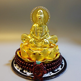 Mua Tượng Phật Quan Âm 2 mặt bằng hợp kim + dây chuỗi hạt - T0259