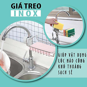 Giá treo giẻ rửa bát inox chống rỉ thông minh tiện lợi - Full hộp