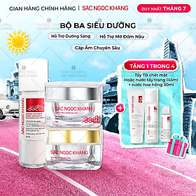 COMBO dưỡng da chuyên sâu kem dưỡng ban đêm 30g + kem dưỡng ban ngày 5 in 1 30g + Serum dưỡng trắng 30ml cho tác dụng nhanh mạnh, toàn diện