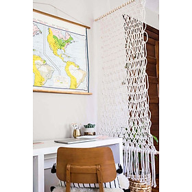 Macrame backrop ngăn phòng trang trí cực độc đáo 100x150cm
