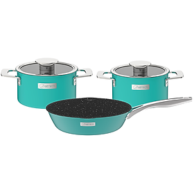 Mua Bộ nồi Inox liền khối Elmich Hera EL-8135 size 18  22 chảo 26cm