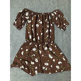 Váy đầm voan hoa nhí kiểu ngắn dáng xòe dự tiệc, dạo phố (real shot)