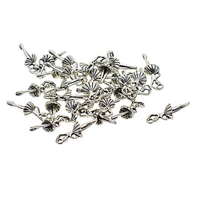 30 Pieces Tibetan Silver 3D Ballet Shape Charms Dangle Pendants Findings Jewelry Making Accessories
