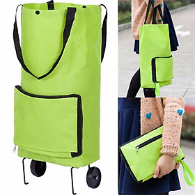 Fashion Folding Home Trolley Shopping Bag Reusable Shopping Cart Portable Eco-friendly Storage Totes Large Foldable Handle Bags