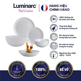 Mua Bộ Bàn Ăn Tô Chén Đĩa Thuỷ Tinh Cường Lực Luminarc Diwali Granit 12ps - LUDIG12M