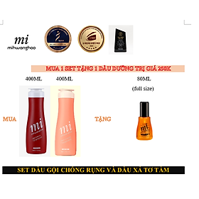 (Tặng tinh dầu dưỡng tóc) Bộ dầu gội dầu xả phục hồi giảm rụng tóc Hàn Quốc MIHWANGHOO - Hàng nhập chính hãng