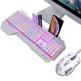 Gamer Wired Keyboard Mouse Set Rainbow Backlit for Computer