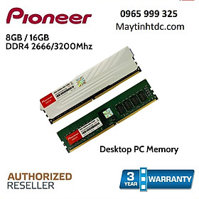 Ram Pioneer 8GB DDR4 2666MHz 3200Mhz  Hàng Chính Hãng - BH 36 tháng 1 đổi 1