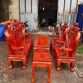 Bộ Bàn Ghế Nghê Bảo Đỉnh Gỗ Xà Cừ