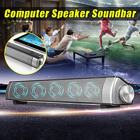 USB Speaker Subwoofer TV Sound Bar Bluetooth Wireless SUPER BASS Audio Sound Bar 3.5mm Mic Port For PC Computer Home Theater