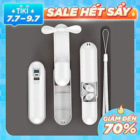 Mua Quạt mini Tích Hợp Pin Sạc Dự Phòng Điện Thoại Và Tai Nghe Âm Thanh Vòm Chất Lượng Cao - Hàng chính hãng