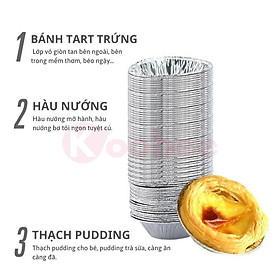 Mua Combo 20 khuôn bánh tart trứng  nướng hàu  làm thạch - Khuôn thiếc đồ nướng KooBee (LB01)