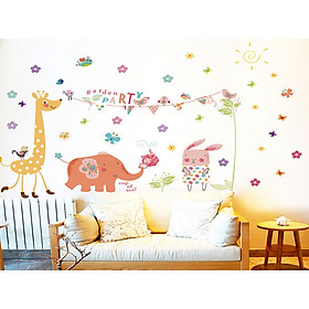 Decal dán tường bữa tiệc của động vật XL8257