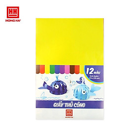 Nơi bán  Giấy thủ công Hồng Hà 12 màu 3486 (195x295mm) - Giá Từ -1đ