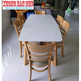 Mua Free ship Bộ bàn ăn 6 ghế mặt đá ceramic :hcm biên hòa BD