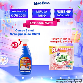Combo 03 Chai Nước Giặt Cổ Áo Mao Bao 600ml
