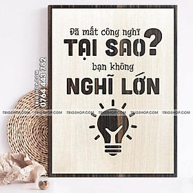 Mua Mẫu tranh  đã mất công nghĩ tại sao bạn không nghĩ lớn  - Tranh tạo động lực treo tường trang trí văn phòng