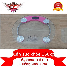 Mua Cân Sức Khỏe Điện Tử GL.15-005 - đường kính 33cm - đèn led nhìn ban đêm (Hồng)