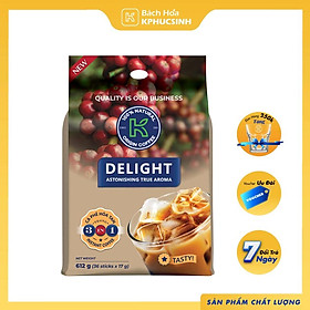 Cà phê sữa hòa tan thơm ngon số 1 việt nam k delight 3in1 KPHUCSINH 612g