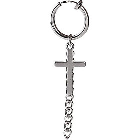 Bông tai khuyên tai nam chữ thập dài KPOP chất lừ 1 chiếc