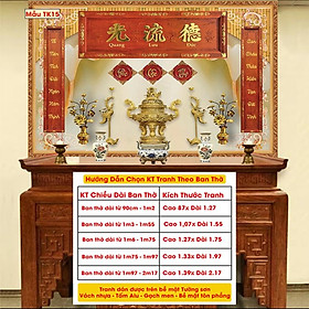Tranh Lụa Dán Tường Phòng Thờ Cao Cấp 3 – In Sắc Nét – Tặng Keo Dán, Giá Tận Xưởng - Mẫu TK15, Mẫu TK15