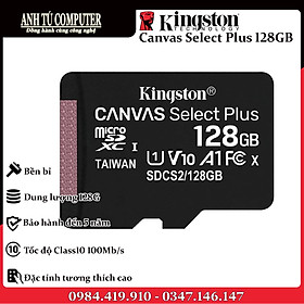 Mua Thẻ Nhớ Kingston 128GB Micro SD Class 10 SDCS2/128GB hàng chính hãng
