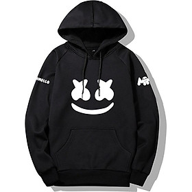Hình thật - Áo Hoodie Nam DJ MarshMello vải nỉ ấm áp, cản gió hiệu quả cho mùa đông
