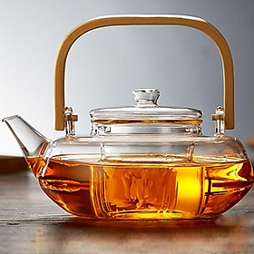Glass Teapot Loose Leaf Heatproof Kung Fu Tea Stovetop Dishwasher Safe