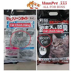 Cát Nhật trắng Moon Cat 8L Cát vệ sinh cho mèo than hoạt tính